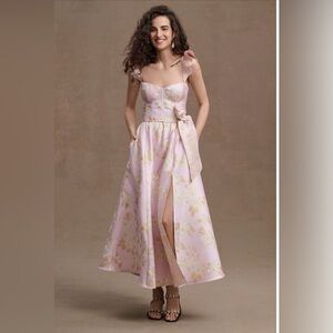 WORN ONCE V. Chapman Vera Ruffle-Strap Corset Side-Slit Mini Dress